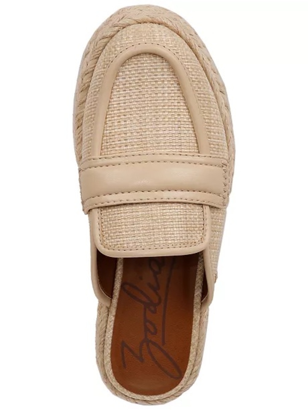 Zodiac Beige Woven Slip-On Mule slip on shoes 9